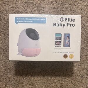 Ellie Baby Pro AI Monitor in Pink and White